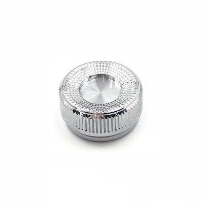 China Silver PORTABLE Volume Control Rotary Knobs For 6mm Dia Potentiometer. Knurled Shaft for sale