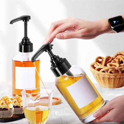 China Child Safe Coffee Syrup Pump for 750ml Bottles No Clog Spills for Coffee Syrups Snow Cones Caramel Seasoning Bottle for sale