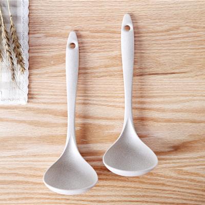 China 2019 New Products Wheat Straw Plastic Spoon Biodegradable Soup Spoon Sustainable Kitchen Tools For Cooking Food for sale