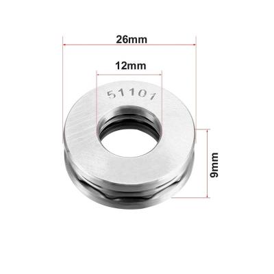 China Wear Resistant Automobile Large Thrust Bearing Steel Cage 51101 15*28*9mm Thrust Ball Bearings for sale