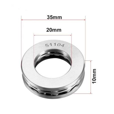 China Wear Resistant Automobile Large Thrust Bearing Steel Cage 51104 20*35*10mm Thrust Ball Bearings for sale