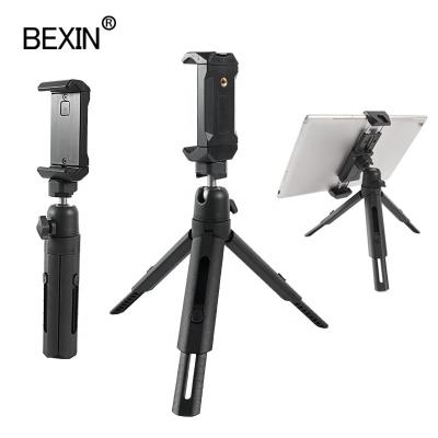 China BEXIN PORTABLE High Quality Lightweight Portable Tablet Mini Tripod Stand Cell Phone Holder Smartphone Tripod Desktop Tripod For Ipad for sale