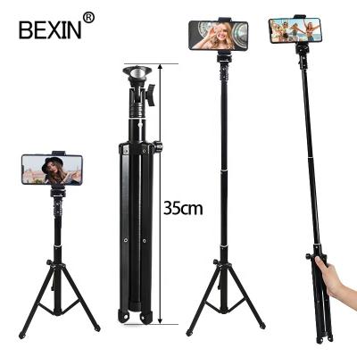 China BEXIN factory wholesale PORTABLE portable live phone holder multifunctional cell phone holder selfie stick tripod for iPhone live for sale