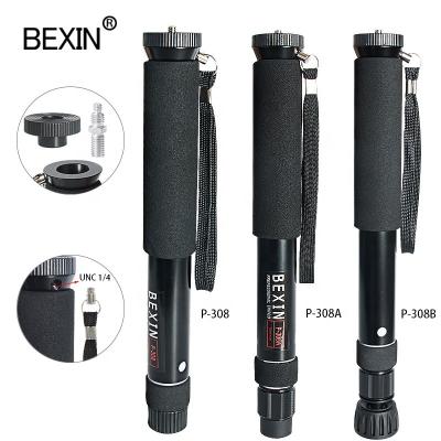 China Alpenstock BEXIN Factory Travel Portable Monopod Rise of Video Photography Wholesale Photo Stand Mini Tripod Camera for Phone and Canon and Nikon for sale