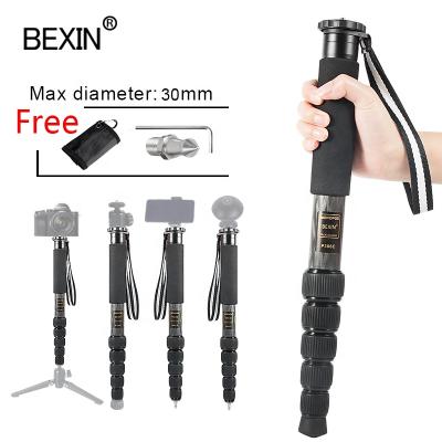 China Lightweight Portable Monopod Tripod Head Self Stick Digital Camera BEXIN Carbon Monopods Extendable Grip For Phone Photo Climbing for sale