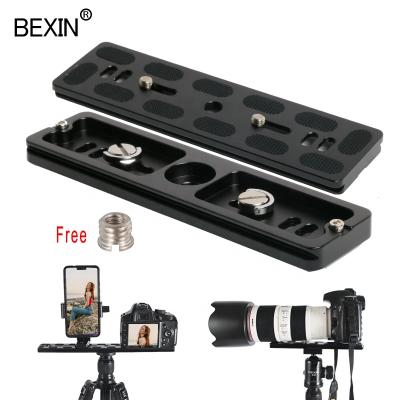 China BEXIN dslr accessories camera base mount quick release plate adjustable tripod slider main plate for digital video camera PU-150B for sale