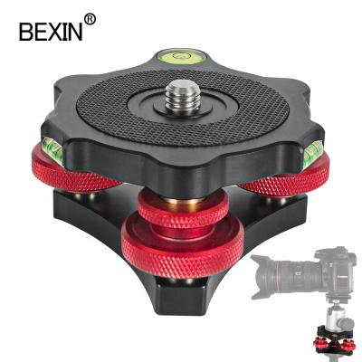 China High Quality Professional Accessories Tripod Photography Head Precision BEXIN Fine Tuning Ball Level Adjustment Quick Leveling Base Base For Camera for sale