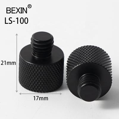 China Factory supply 5/8 to 3/8 inch round tripod ball head black screw conversion screws fit for camera monopod for sale