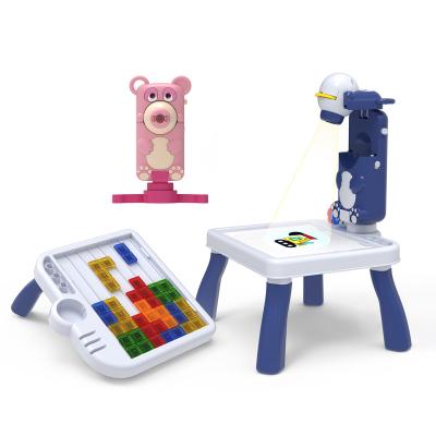 China DIY Paint 2022 Modes Cute Bear 4 Multifunctional In 1 Child Mini Draw Board Drawing Board Stand for sale