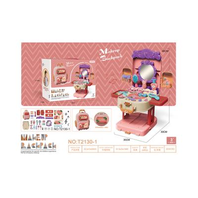 China Educational Toys Hot Selling Products Shape Princess Girls Makeup Set Dresser Toy Dresser with Mirror Toy for sale