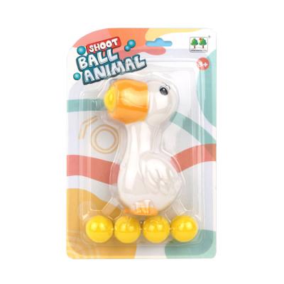 China Educational Toys Custom Adorable Soft PVC Duck Shoot Toys Popper Eco-friendly Creative Animal Shooting Toys Spit Balls for sale