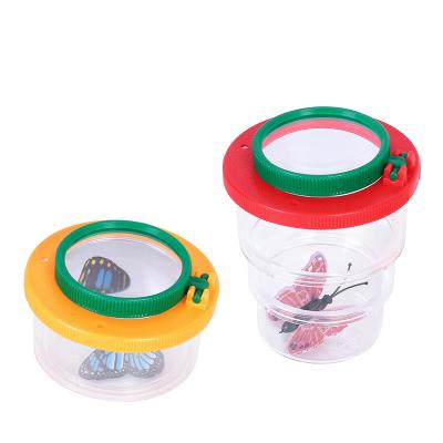 China Hot Selling Double Lens 5x 8X Multi Functional Children's Color Toy Expandable Magnifier Kisd Insect Portable Outdoor Observation Box for sale