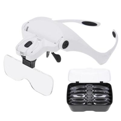 China Professional Cheap Repair China Made White Magnifier Glasses With Led Lamp For Medical Treatment for sale