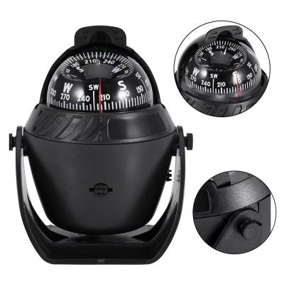 China Hot Selling Portable Outdoor Navigation Level Multifunctional Spherical Compass With LED for sale