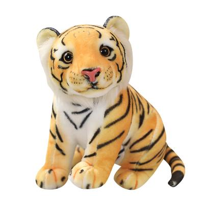 China Ornaments factory direct sales simulation tiger doll sitting position small animal tiger doll plush toy children's day boy birthday gift for sale