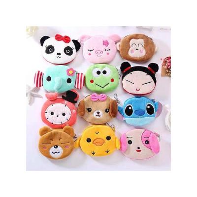 China South Korea Cartoon Plush Canvas Mini Purse Coin Bag Lovely Cat Plush Toy Factory Direct Sales, Schoolgirl Small ZIP Purse for sale