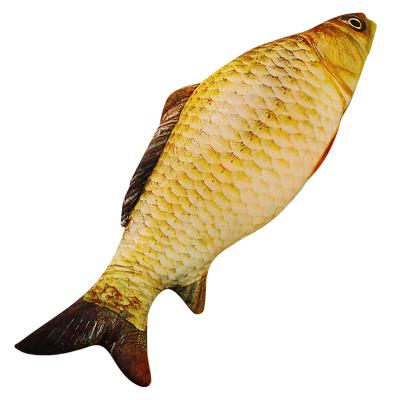 China Direct selling promotional creative simulation factory gifts crucian carp salted mint fish cat fish doll pillow plush toys animation surrounding c for sale