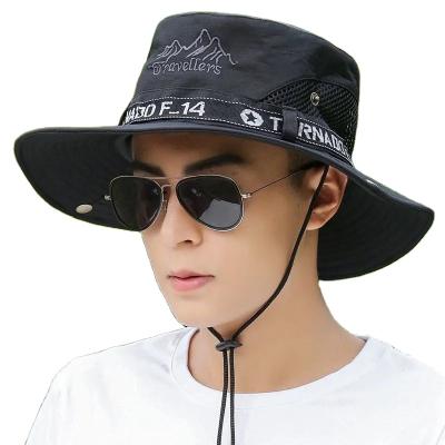 China Hot Sale Fisherman Striped Bucket Hats Custom Striped Plain White Striped Cotton Unisex Log Outdoor for sale