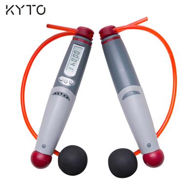 China Digital Wireless Jump Rope Jump Rope Counter For Indoor/Outdoor Fitness Training Boxing Adjustable Calorie Skipping Rope KYTO2106C Wireless for sale