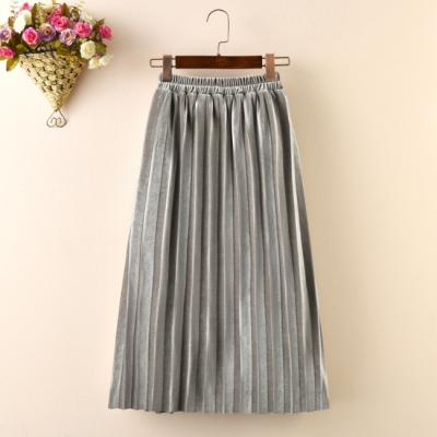 China PHB 12845 Latest Design Kids Girls Velvet Pleated Skirts Breathable for sale