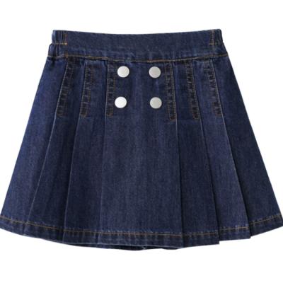 China PHB 60817 Breathable Buttons Design Girls Summer Denim Skirts For Sale for sale