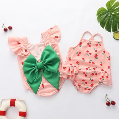 China PHB 11871 Breathable Cherry Strawberry Prints Fashion Kids Girls 2020 Pink Swimwear for sale