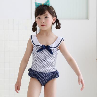 China PHB 12426 Breathable Fashion Blue Color Sailor Clothing Girls Swimwear 2021 for sale