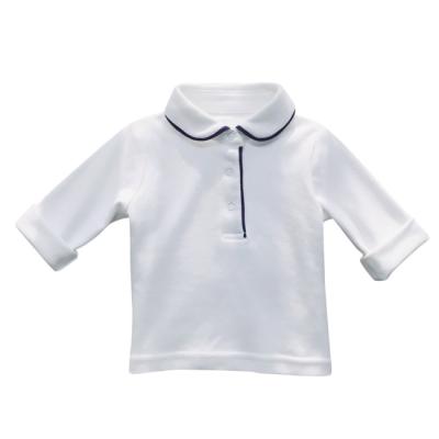 China PHB 50195 Breathable White Color Long Sleeve Wholesale Price Toddler Blouses Shirts Baby Clothing Manufacture for sale