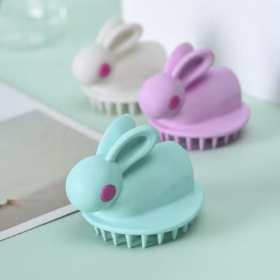 China Cute Silicone Bath Massage Comb Baby Shampoo Brush Pet Bath Comb Dog Grooming Shampoo Brush Cushion Factory Rabbit Hairdressing Supplies for sale