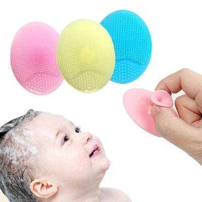 China 2022 Best Selling Cushion Soft Silicone Baby Hair Wash Pad Baby Silicone Face Exfoliating Facial Clean Shampoo Brush for sale