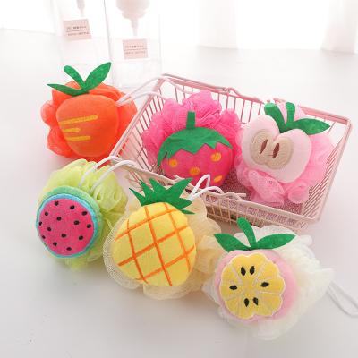 China EXFOLIATING Cute Kids Cotton Baby Bath Brush Cartoon Soft Baby Bath Sponge Powder Breath Newbron Infant Shower Product Rubbing Towel Balls for sale