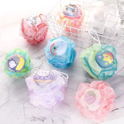 China EXFOLIATE Newbron Baby Cotton Baby Shower Product Rubbing Towel Balls Baby Cotton Bath Brush Cartoon Baby Bath Powder Sponge Soft Kids Breath Infant Rubbing Towel Balls for sale