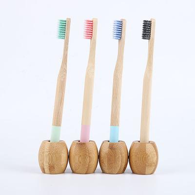 China Healthy Bristle Paint Color Round Soft Handle Screw Bamboo Toothbrush Travel Toothbrush for sale