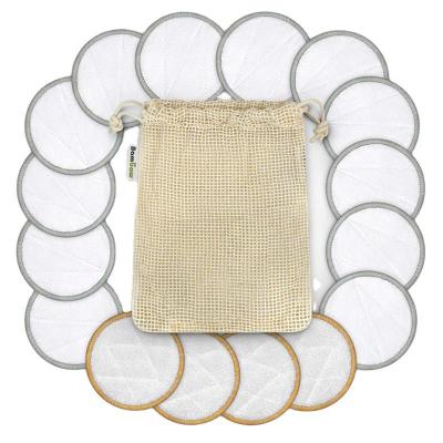 China Makeup Factory Eco-friendly Bamboo Cotton Wool Facial Cleansing Reusable Cleaning Pads for sale