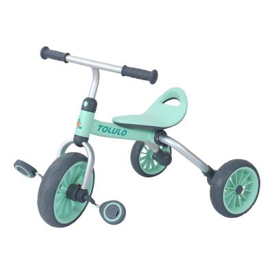 China Ride On Toy Factory Aluminum Toddler Tricycle Bike PU Wheels Baby Cycle Tricycle Bike For Kids Ride With Pedal for sale