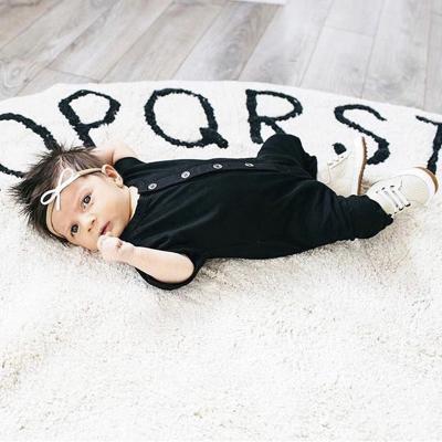 China Eco-Friendly Washable Kids Room Rug Natural Soft Kids Play Alphabet Playmat Blanket Mat For Kids Baby Bedroom Natural Soft for sale