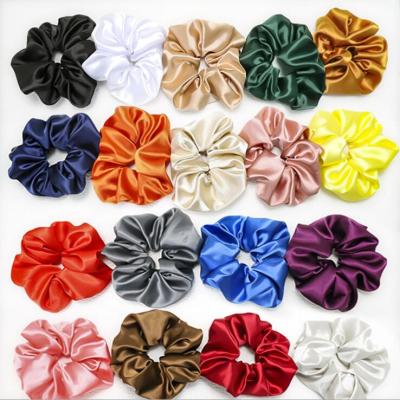 China wholesale Hair Decoration Women Satin Hair Scrunchies Silk Tie Hair Scrunchies Ponytail Holder Hair Rope Rings Hair Accessories Soft Elastic for sale