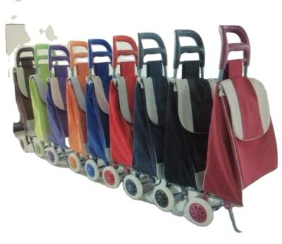 China New fashion folding polyeser / satin design portable shopping carts wholesale shopping bags for sale