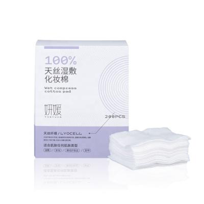 China Strechable Yanyuan Carton Packing 200 Pieces Disposable Tencel Cotton Pads for sale