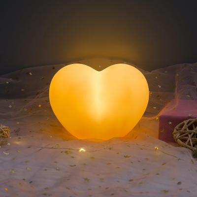 China Modern cute led night light kids girl gift bedroom decor 3d silicone love heart shaped led night light USB led night light for sale