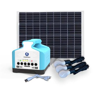 China ZONERGY Mini Power Station Battery Light Kit Solar Energy System Home Lithium Portable DC Generator for Apple Charger for sale