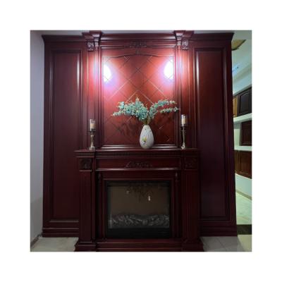 China American Classic Antique Decorative Fire Wood Mantels Surrounds Custom Farmhouse Fireplace For Sale for sale