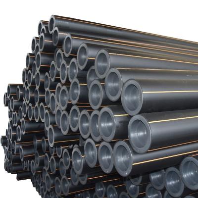 China High Quality Yellow Underground Polyethylene Sdr17 Black Nature Gas Pipe Plastic Pipe Stripes Durable Pipeline for sale