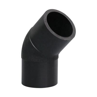 China Eco-friendly fusion pe plastic plug pipe and fit equal 45 elbow for sale