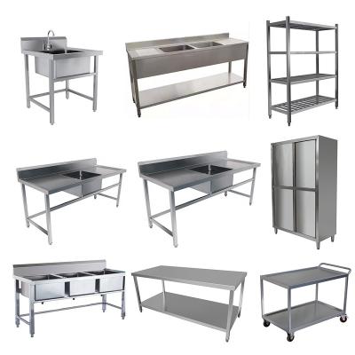 China Single / Double / Three Bowl Heavy Duty Restaurant Stainless Steel Commercial Catering Kitchen Equipment / Customization For Hotel for sale