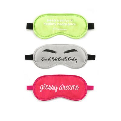 China Dark Circles Satin Sleep Eye Mask Salon Promotional Cheap Blindfold Eyemask For Traveling Customized for sale