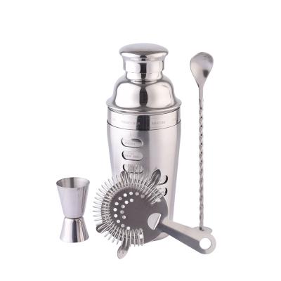 China Bars Clubs Cocktail Shaker Bar Set with Accessories - Martini Kit with Measuring Jigger and Mixing Spoon for sale