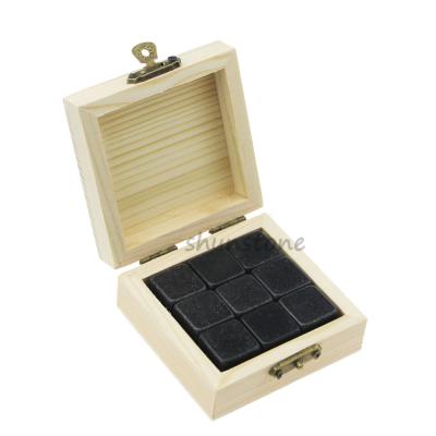 China Sustainable Drinkware Set Cooler Cube Box Gift With Wooden Box for sale