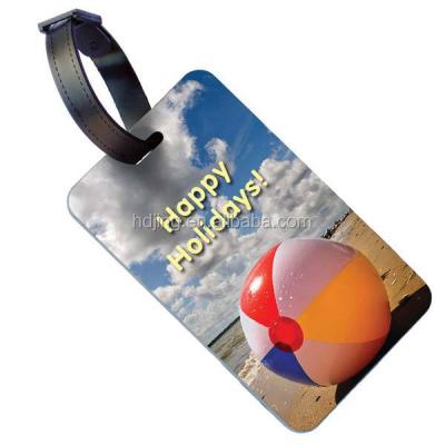 China Buckle Tied For Hanger Factory Direct Sales Custom Sublimation Plastic Ring With Silicone Luggage Tag PVC Luggage Tag for sale