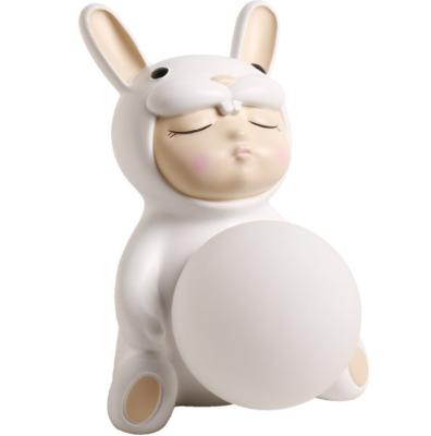 China Art Decor New Arrive Cute Rabbit Cartoon Led Night Light With USB Charge 5W for sale